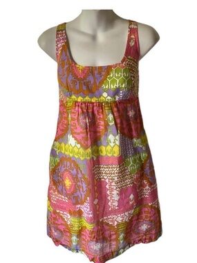 Trina Turk Maximalist Y2K vintage neon print mini sheath designer dress 8